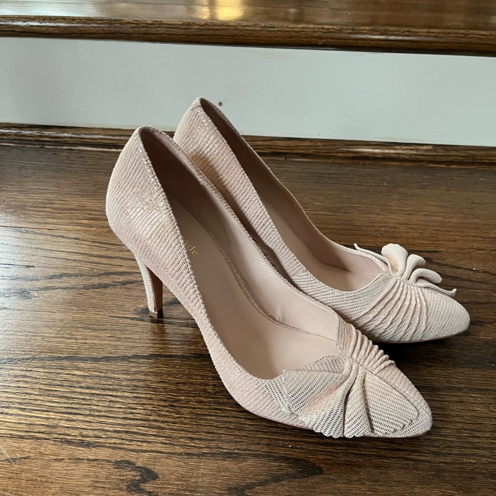 Kate spade blush metallic heel size 10